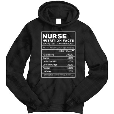 Nurse Nutrition Facts Tie Dye Hoodie