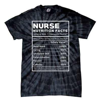 Nurse Nutrition Facts Tie-Dye T-Shirt