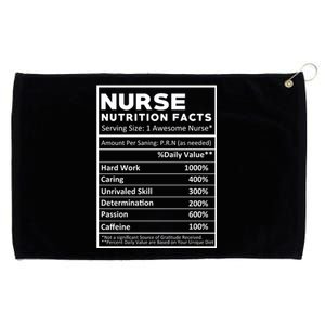 Nurse Nutrition Facts Grommeted Golf Towel