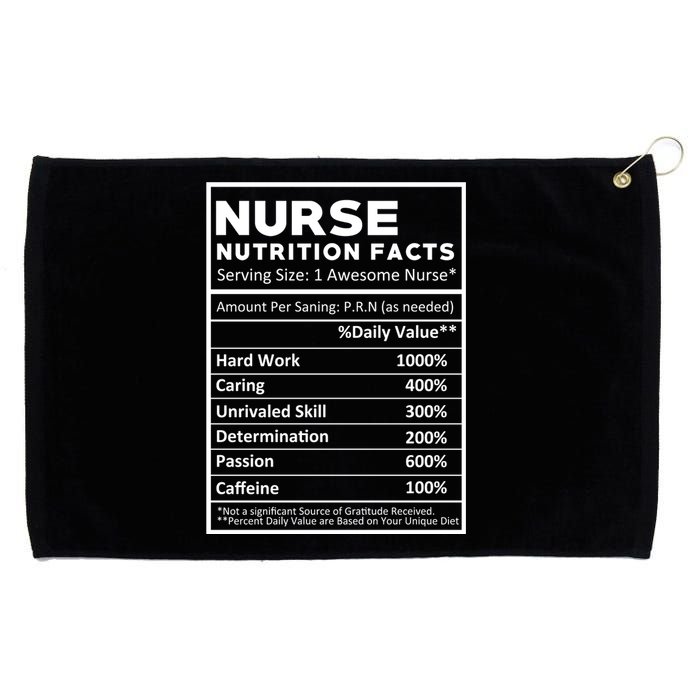 Nurse Nutrition Facts Grommeted Golf Towel