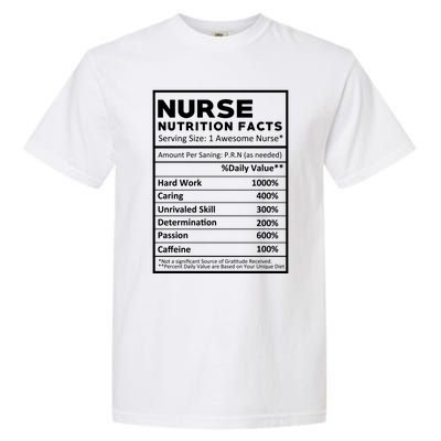 Nurse Nutrition Facts Garment-Dyed Heavyweight T-Shirt