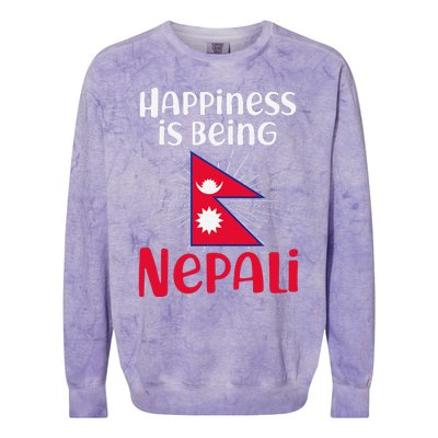 Nepal Nepali Flag Colorblast Crewneck Sweatshirt