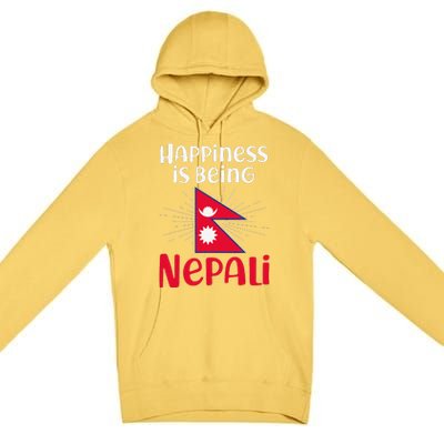 Nepal Nepali Flag Premium Pullover Hoodie