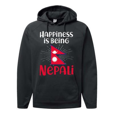 Nepal Nepali Flag Performance Fleece Hoodie