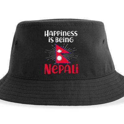 Nepal Nepali Flag Sustainable Bucket Hat