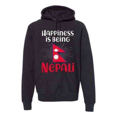 Nepal Nepali Flag Premium Hoodie