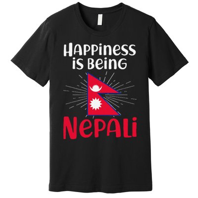 Nepal Nepali Flag Premium T-Shirt