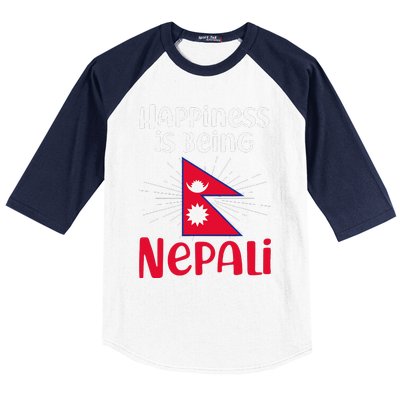 Nepal Nepali Flag Baseball Sleeve Shirt