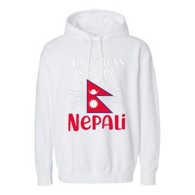 Nepal Nepali Flag Garment-Dyed Fleece Hoodie