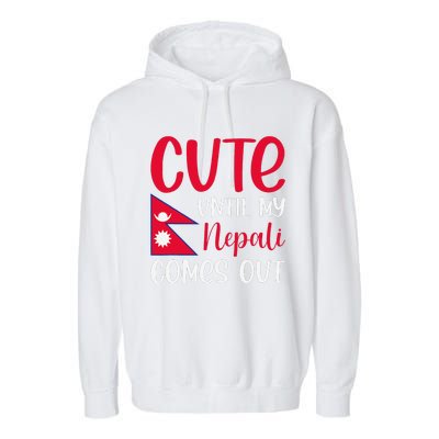 Nepal Nepali Flag Garment-Dyed Fleece Hoodie