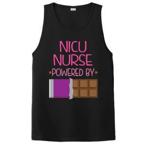 Nicu Nurse Funny Powered By Chocolate Gift Funny Gift PosiCharge Competitor Tank