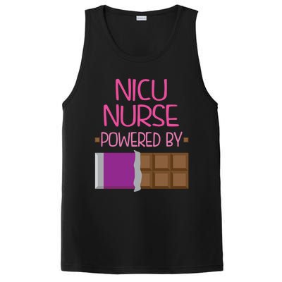 Nicu Nurse Funny Powered By Chocolate Gift Funny Gift PosiCharge Competitor Tank