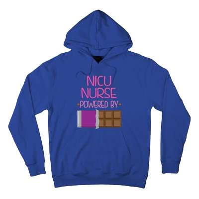 Nicu Nurse Funny Powered By Chocolate Gift Funny Gift Hoodie