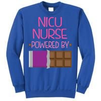 Nicu Nurse Funny Powered By Chocolate Gift Funny Gift Sweatshirt