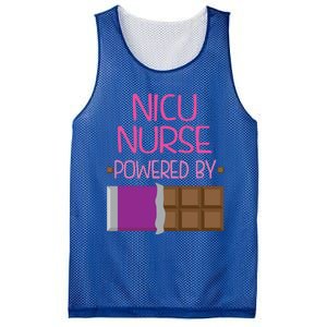 Nicu Nurse Funny Powered By Chocolate Gift Funny Gift Mesh Reversible Basketball Jersey Tank