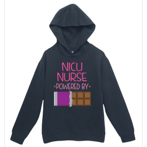 Nicu Nurse Funny Powered By Chocolate Gift Funny Gift Urban Pullover Hoodie