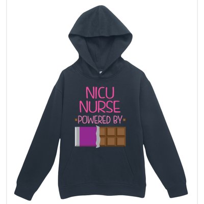 Nicu Nurse Funny Powered By Chocolate Gift Funny Gift Urban Pullover Hoodie