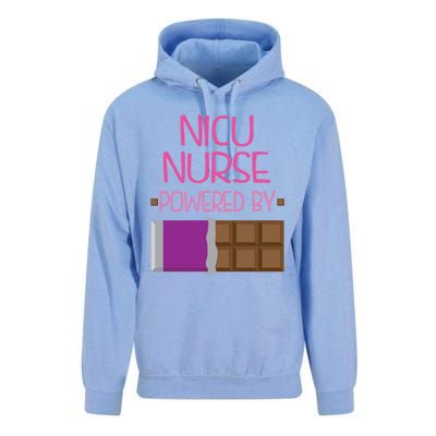 Nicu Nurse Funny Powered By Chocolate Gift Funny Gift Unisex Surf Hoodie