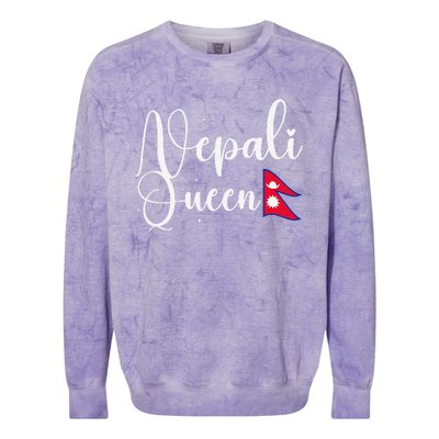 Nepal Nepali Flag Colorblast Crewneck Sweatshirt