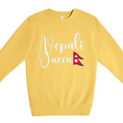 Nepal Nepali Flag Premium Crewneck Sweatshirt