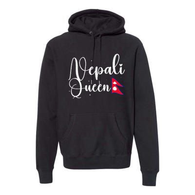 Nepal Nepali Flag Premium Hoodie