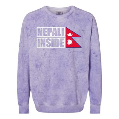 Nepal Nepali Flag Colorblast Crewneck Sweatshirt