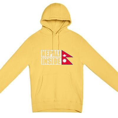 Nepal Nepali Flag Premium Pullover Hoodie