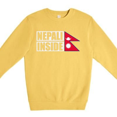 Nepal Nepali Flag Premium Crewneck Sweatshirt