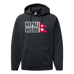 Nepal Nepali Flag Performance Fleece Hoodie