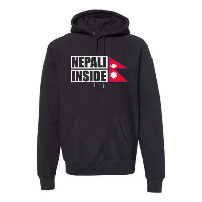 Nepal Nepali Flag Premium Hoodie