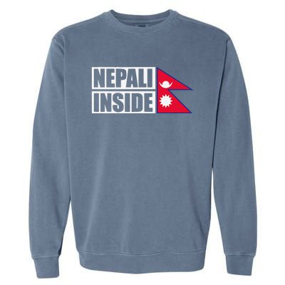 Nepal Nepali Flag Garment-Dyed Sweatshirt