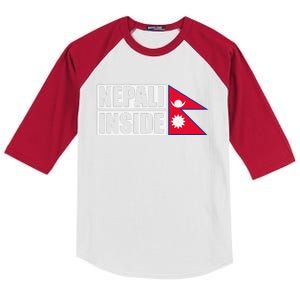 Nepal Nepali Flag Kids Colorblock Raglan Jersey