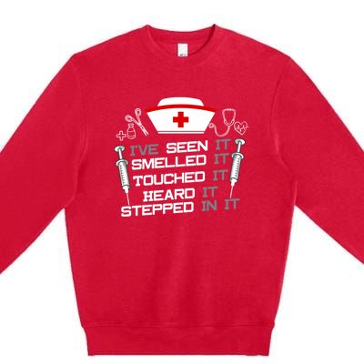 Nurse Nursing Fun Joke Gift Design Idea For Nurses Gift Premium Crewneck Sweatshirt