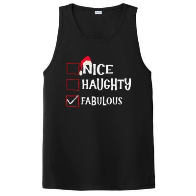 Nice Naughty Fabulous Christmas List Santa Claus Xmas PosiCharge Competitor Tank