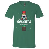 Naughty Nutcracker Family Matching Funny Pajama V-Neck T-Shirt