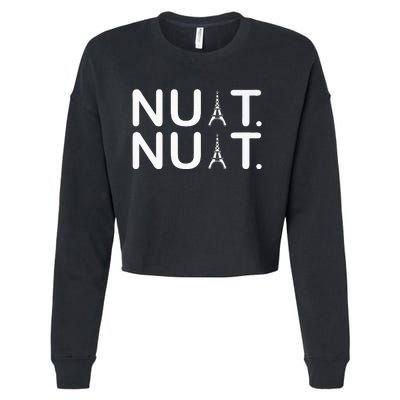 Nuit Nuit Funny Goodnight In French Premium Cropped Pullover Crew