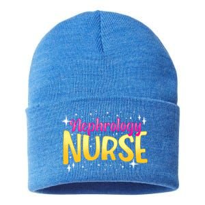 Nephrology Nurse Fun Skilled Dialysis Nursing Rn Cool Gift Sustainable Knit Beanie