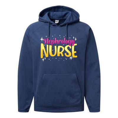 Nephrology Nurse Fun Skilled Dialysis Nursing Rn Cool Gift Performance Fleece Hoodie