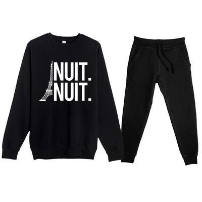 Nuit Nuit Funny Basketball Premium Crewneck Sweatsuit Set