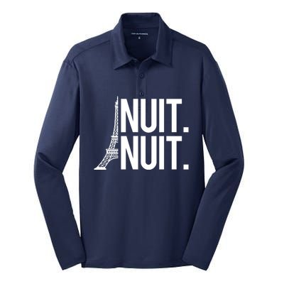 Nuit Nuit Funny Basketball Silk Touch Performance Long Sleeve Polo