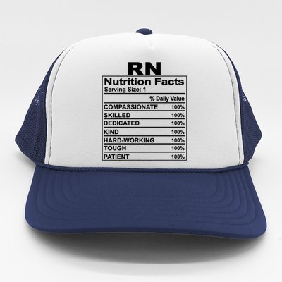 Nurse Nutrition Facts Rn Squad Matching Nurse Week Cute Gift Trucker Hat