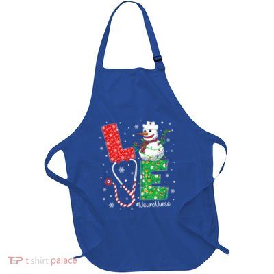 Neuro Nurse Funny Nursing Christmas Snow Love Nurse Life Gift Full-Length Apron With Pockets
