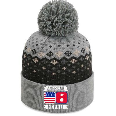 Nepal Nepali Flag The Baniff Cuffed Pom Beanie