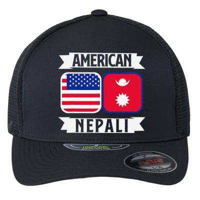 Nepal Nepali Flag Flexfit Unipanel Trucker Cap