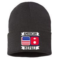 Nepal Nepali Flag Sustainable Knit Beanie