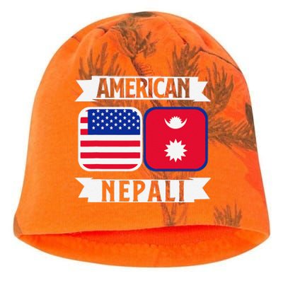 Nepal Nepali Flag Kati - Camo Knit Beanie