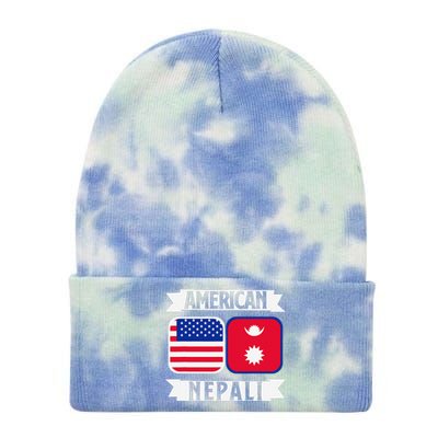 Nepal Nepali Flag Tie Dye 12in Knit Beanie