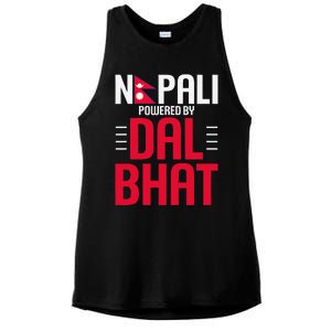 Nepal Nepali Flag Ladies PosiCharge Tri-Blend Wicking Tank