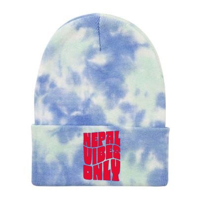 Nepal Nepali Flag Tie Dye 12in Knit Beanie