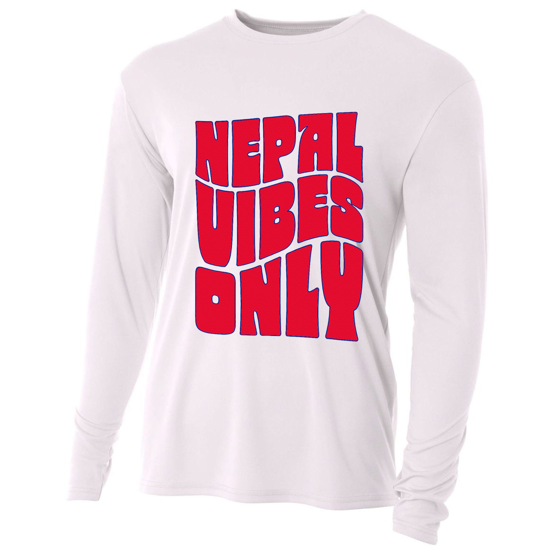 Nepal Nepali Flag Cooling Performance Long Sleeve Crew